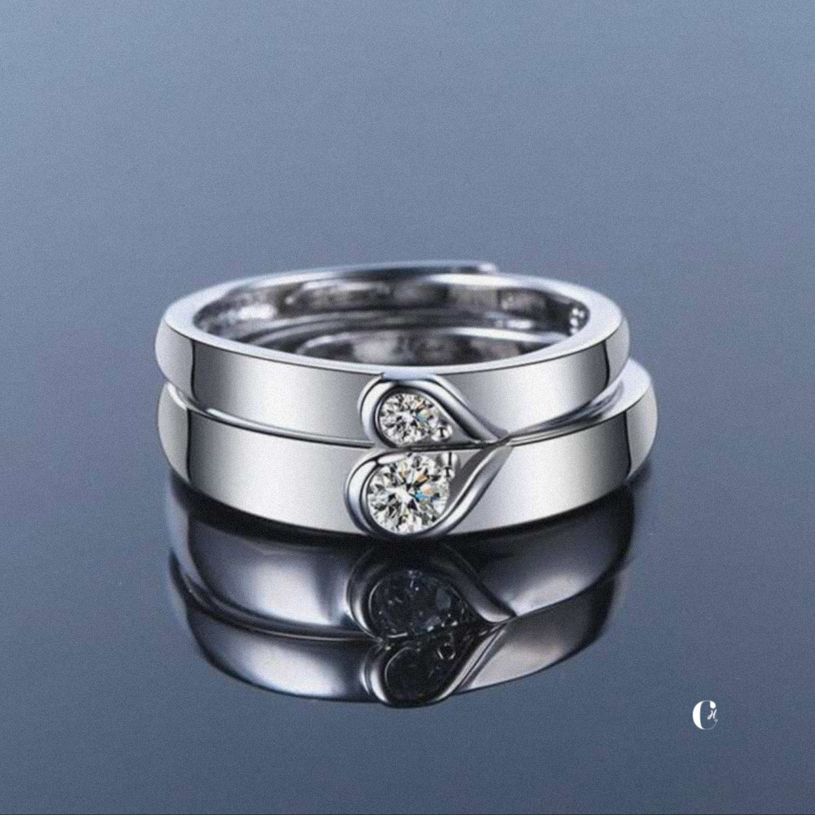 1/2 Heart rings ✨