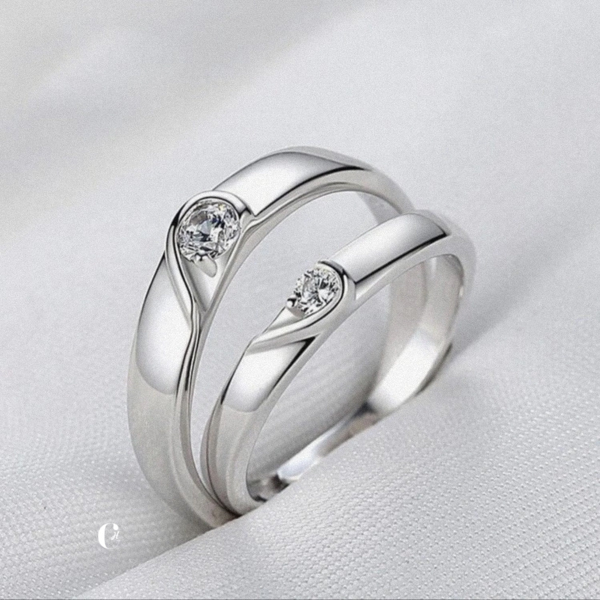 1/2 Heart rings ✨