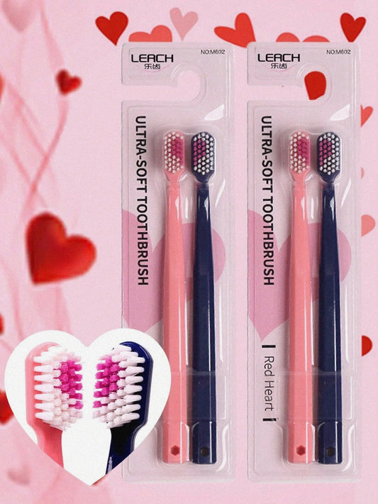 2Pcs Toothbrush couple matching πͺ₯ πͺ₯